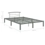 Gray metal bed frame 120x200 cm by vidaXL, Beds and slatted bases - Ref: Foro24-284664, Price: 72,43 €, Discount: %