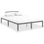 Estructura de cama de metal gris 160x200 cm de vidaXL, Camas y somieres - Ref: Foro24-284666, Precio: 108,46 €, Descuento: %