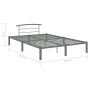 Estructura de cama de metal gris 160x200 cm de vidaXL, Camas y somieres - Ref: Foro24-284666, Precio: 113,55 €, Descuento: %