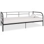 Estructura de cama de metal negro 90x200 cm de vidaXL, Camas y somieres - Ref: Foro24-284673, Precio: 104,83 €, Descuento: %