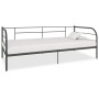 Estructura de cama de metal gris 90x200 cm de vidaXL, Camas y somieres - Ref: Foro24-284674, Precio: 115,28 €, Descuento: %