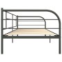 Estructura de cama de metal gris 90x200 cm de vidaXL, Camas y somieres - Ref: Foro24-284674, Precio: 115,28 €, Descuento: %