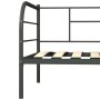 Estructura de cama de metal gris 90x200 cm de vidaXL, Camas y somieres - Ref: Foro24-284674, Precio: 115,28 €, Descuento: %