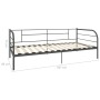 Estructura de cama de metal gris 90x200 cm de vidaXL, Camas y somieres - Ref: Foro24-284674, Precio: 115,28 €, Descuento: %