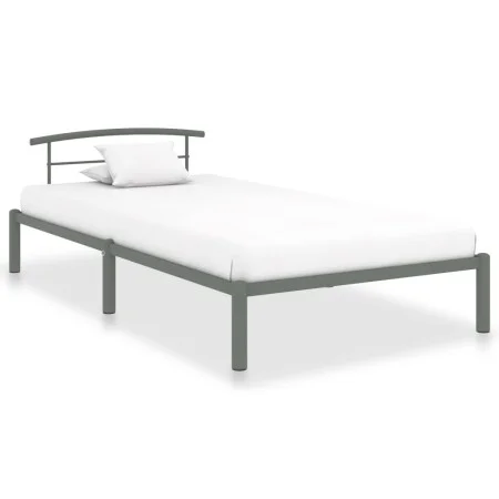 Graues Metallbettgestell 100x200 cm von vidaXL, Betten und Lattenroste - Ref: Foro24-284663, Preis: 66,50 €, Rabatt: %