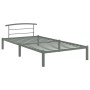 Estructura de cama de metal gris 100x200 cm de vidaXL, Camas y somieres - Ref: Foro24-284663, Precio: 67,29 €, Descuento: %