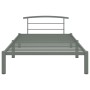 Estructura de cama de metal gris 100x200 cm de vidaXL, Camas y somieres - Ref: Foro24-284663, Precio: 67,29 €, Descuento: %