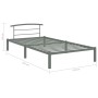 Estructura de cama de metal gris 100x200 cm de vidaXL, Camas y somieres - Ref: Foro24-284663, Precio: 67,29 €, Descuento: %
