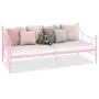 Estructura de cama de metal rosa 90x200 cm de vidaXL, Camas y somieres - Ref: Foro24-284671, Precio: 94,32 €, Descuento: %