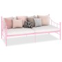 Pink metal bed frame 90x200 cm by vidaXL, Beds and slatted bases - Ref: Foro24-284671, Price: 93,63 €, Discount: %