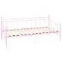 Estructura de cama de metal rosa 90x200 cm de vidaXL, Camas y somieres - Ref: Foro24-284671, Precio: 94,32 €, Descuento: %