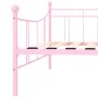 Estructura de cama de metal rosa 90x200 cm de vidaXL, Camas y somieres - Ref: Foro24-284671, Precio: 94,32 €, Descuento: %