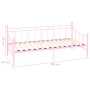 Pink metal bed frame 90x200 cm by vidaXL, Beds and slatted bases - Ref: Foro24-284671, Price: 93,63 €, Discount: %