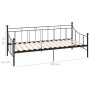 Estructura de cama de metal negro 90x200 cm de vidaXL, Camas y somieres - Ref: Foro24-284669, Precio: 128,01 €, Descuento: %