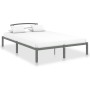 Estructura de cama de metal gris 140x200 cm de vidaXL, Camas y somieres - Ref: Foro24-284665, Precio: 90,52 €, Descuento: %