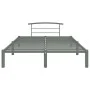 Gray metal bed frame 140x200 cm by vidaXL, Beds and slatted bases - Ref: Foro24-284665, Price: 89,53 €, Discount: %