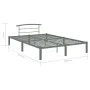 Gray metal bed frame 140x200 cm by vidaXL, Beds and slatted bases - Ref: Foro24-284665, Price: 89,53 €, Discount: %