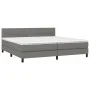 Box spring bed mattress and LED lights light gray fabric 200x200 cm by vidaXL, Beds and slatted bases - Ref: Foro24-3133182, ...
