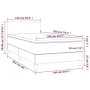 Box spring bed mattress and LED lights dark gray fabric 100x200 cm by vidaXL, Beds and slatted bases - Ref: Foro24-3133534, P...