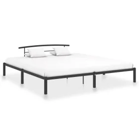Black metal bed frame 200x200 cm by vidaXL, Beds and slatted bases - Ref: Foro24-284705, Price: 89,99 €, Discount: %