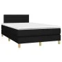 Box spring bed with LED mattress black fabric 120x200 cm by vidaXL, Beds and slatted bases - Ref: Foro24-3133783, Price: 385,...