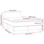 Box spring bed with mattress and LED dark brown fabric 120x200 cm by vidaXL, Beds and slatted bases - Ref: Foro24-3133544, Pr...