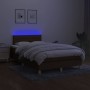 Boxspringbett mit Matratze und dunkelbraunem LED-Stoff 120x200 cm von vidaXL, Betten und Lattenroste - Ref: Foro24-3133784, P...