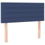 Box spring bed with mattress and LED blue fabric 100x200 cm by vidaXL, Beds and slatted bases - Ref: Foro24-3133779, Price: 3...