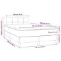 Box spring bed with mattress and LED cream fabric 120x200 cm by vidaXL, Beds and slatted bases - Ref: Foro24-3133146, Price: ...