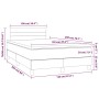 Boxspringbett mit Matratze und dunkelgrauem LED-Stoff 120x200 cm von vidaXL, Betten und Lattenroste - Ref: Foro24-3133222, Pr...