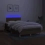 Boxspringbett mit Matratze und dunkelbraunem LED-Stoff 120x200 cm von vidaXL, Betten und Lattenroste - Ref: Foro24-3133704, P...