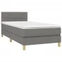 Box spring bed with mattress and LED dark gray fabric 100x200 cm by vidaXL, Beds and slatted bases - Ref: Foro24-3133694, Pri...