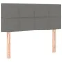 Box spring bed with mattress and LED dark gray fabric 100x200 cm by vidaXL, Beds and slatted bases - Ref: Foro24-3133694, Pri...