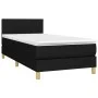 Box spring bed with LED mattress black fabric 100x200 cm by vidaXL, Beds and slatted bases - Ref: Foro24-3133855, Price: 296,...