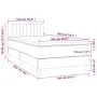 Box spring bed with LED mattress black fabric 100x200 cm by vidaXL, Beds and slatted bases - Ref: Foro24-3133855, Price: 296,...