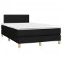 Box spring bed with LED mattress black fabric 120x200 cm by vidaXL, Beds and slatted bases - Ref: Foro24-3133863, Price: 385,...
