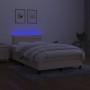 Boxspringbett mit Matratze und LED-Cremestoff 120x200 cm von vidaXL, Betten und Lattenroste - Ref: Foro24-3133226, Preis: 383...