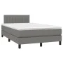 Boxspringbett mit Matratze und dunkelgrauem LED-Stoff 120x200 cm von vidaXL, Betten und Lattenroste - Ref: Foro24-3133302, Pr...