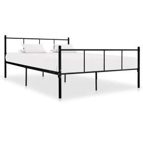 Estructura de cama de metal negro 140x200 cm