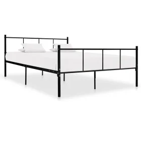 Schwarzer Metallbettrahmen 140x200 cm von vidaXL, Betten und Lattenroste - Ref: Foro24-284639, Preis: 136,14 €, Rabatt: %