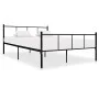 Estructura de cama de metal negro 140x200 cm de vidaXL, Camas y somieres - Ref: Foro24-284639, Precio: 136,14 €, Descuento: %