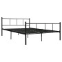 Estructura de cama de metal negro 140x200 cm de vidaXL, Camas y somieres - Ref: Foro24-284639, Precio: 138,53 €, Descuento: %
