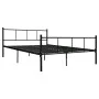 Estructura de cama de metal negro 140x200 cm de vidaXL, Camas y somieres - Ref: Foro24-284639, Precio: 136,14 €, Descuento: %
