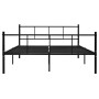 Estructura de cama de metal negro 140x200 cm de vidaXL, Camas y somieres - Ref: Foro24-284639, Precio: 138,53 €, Descuento: %