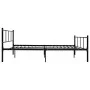 Estructura de cama de metal negro 140x200 cm de vidaXL, Camas y somieres - Ref: Foro24-284639, Precio: 136,14 €, Descuento: %