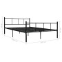 Estructura de cama de metal negro 140x200 cm de vidaXL, Camas y somieres - Ref: Foro24-284639, Precio: 138,53 €, Descuento: %