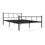 Estructura de cama de metal negro 140x200 cm de vidaXL, Camas y somieres - Ref: Foro24-284639, Precio: 136,14 €, Descuento: %
