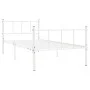 Estructura de cama de metal blanco 90x200 cm de vidaXL, Camas y somieres - Ref: Foro24-284629, Precio: 72,08 €, Descuento: %