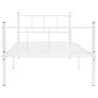 Estructura de cama de metal blanco 90x200 cm de vidaXL, Camas y somieres - Ref: Foro24-284629, Precio: 72,08 €, Descuento: %