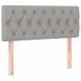 Box spring bed mattress and LED lights light gray fabric 90x200 cm by vidaXL, Beds and slatted bases - Ref: Foro24-3133925, P...